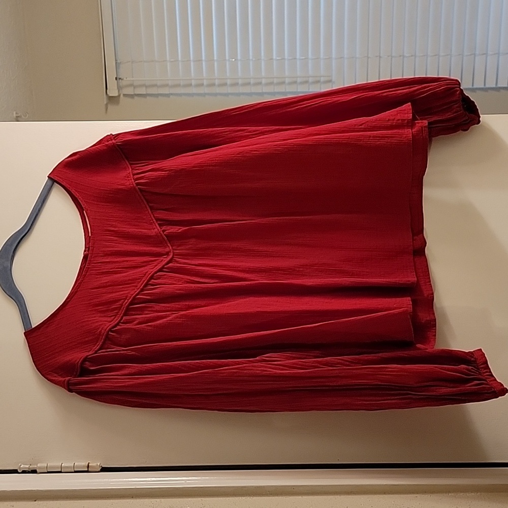 Red casual blouse